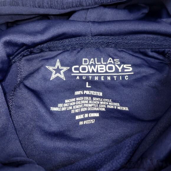 Dallas Cowboys Authentic Pullover Hooded Sweatshirt/Jacket Size L NWOT - Picture 6 of 7